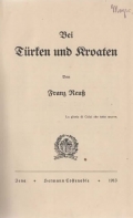 Reuss Franz: Bei Türken und Kroaten